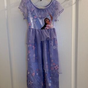 Purple Princess Dress with Floral Design Encanto